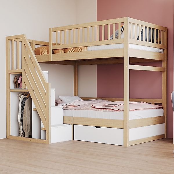 Flieks Etagenbett, Massivholz Kinderbett 90x200cm mit günstig online kaufen