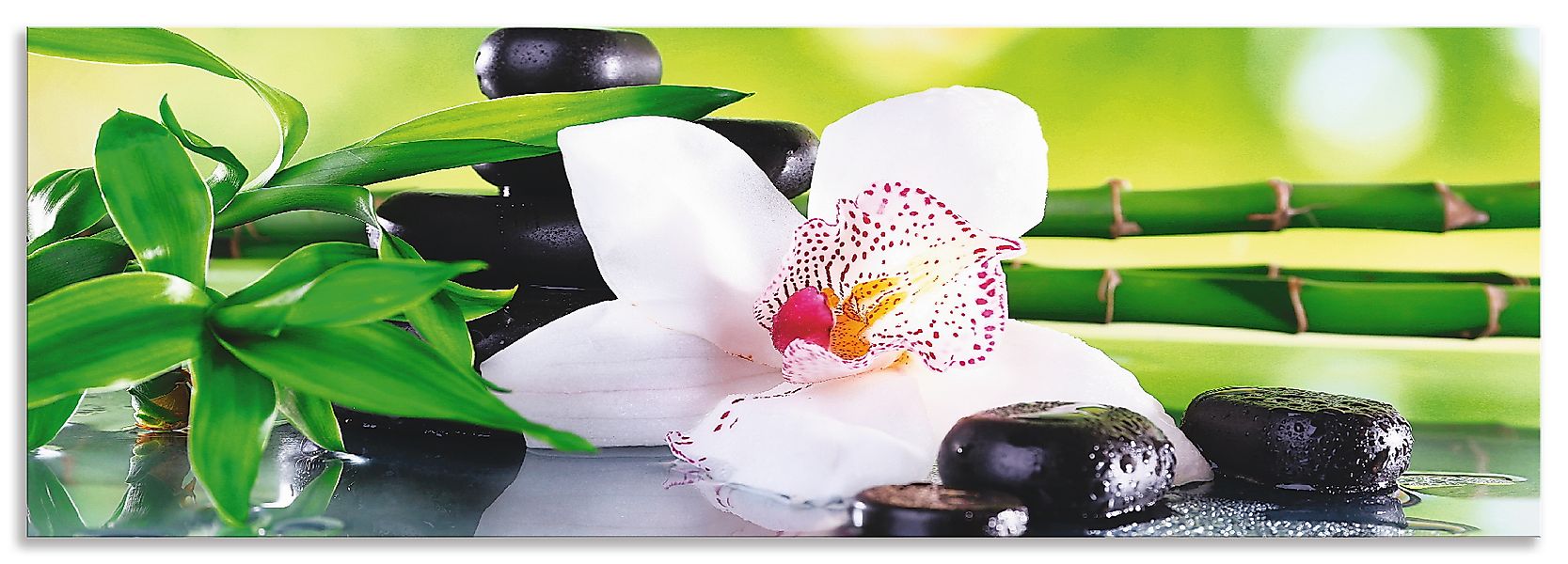 Artland Küchenrückwand »Spa Steine Bambus Zweige Orchidee«, (1 tlg.), Alu S günstig online kaufen