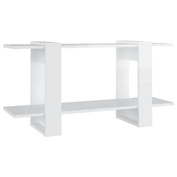 vidaXL Bücherregal Bücherregal Hochglanz-Weiß 100x30x51 cm günstig online kaufen