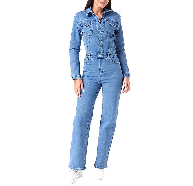 Ital-Design Overall Feminines Denim-Jumpsuit mit tailliertem Schnitt für Fr günstig online kaufen