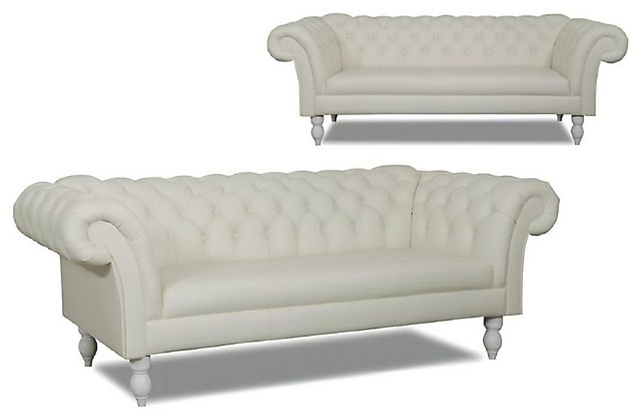 JVmoebel Sofa CHESTERFIELD SOFA COUCH STOFF SOFAGARNITUR TEXTIL 3 SITZER NE günstig online kaufen