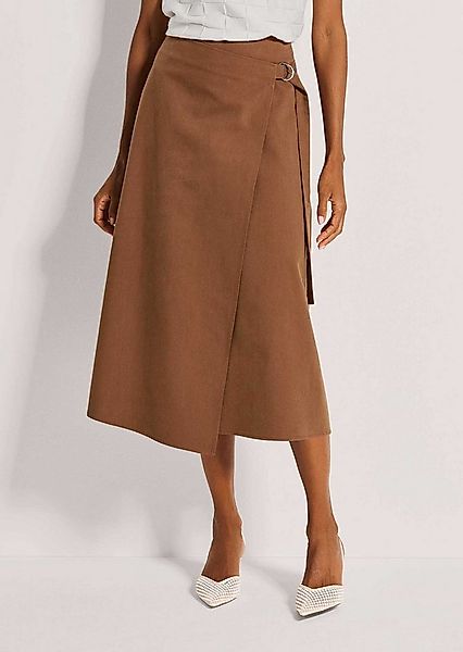 MADELEINE Maxirock Stilvoller Wickelrock mit Bindeband Bundloser Baumwollro günstig online kaufen