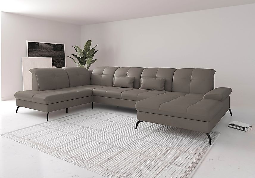 sit&more Wohnlandschaft "Amica, U-Form, inkl. Sitztiefenverstellung und Arm günstig online kaufen