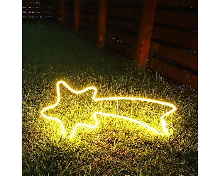 Salcar LED-Lichterkette 70cm 240er LED Neonlicht Stern Außen Sternschnuppe günstig online kaufen