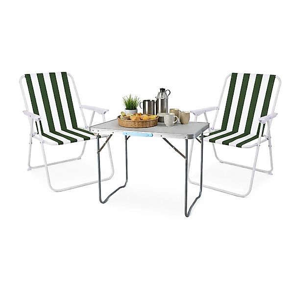 Mojawo XL 3teiliges Campingmöbel Set Alu mit Tragegriff Camping 80x60x68cm günstig online kaufen