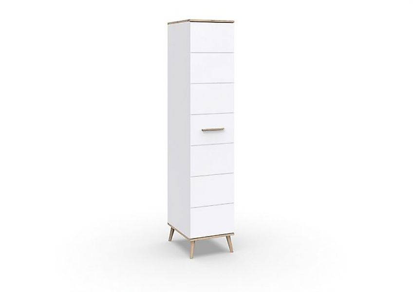 freiraum Drehtürenschrank Fehmarn 6 Böden, 1 Tür, Weiß, Absetzung Viking-oa günstig online kaufen