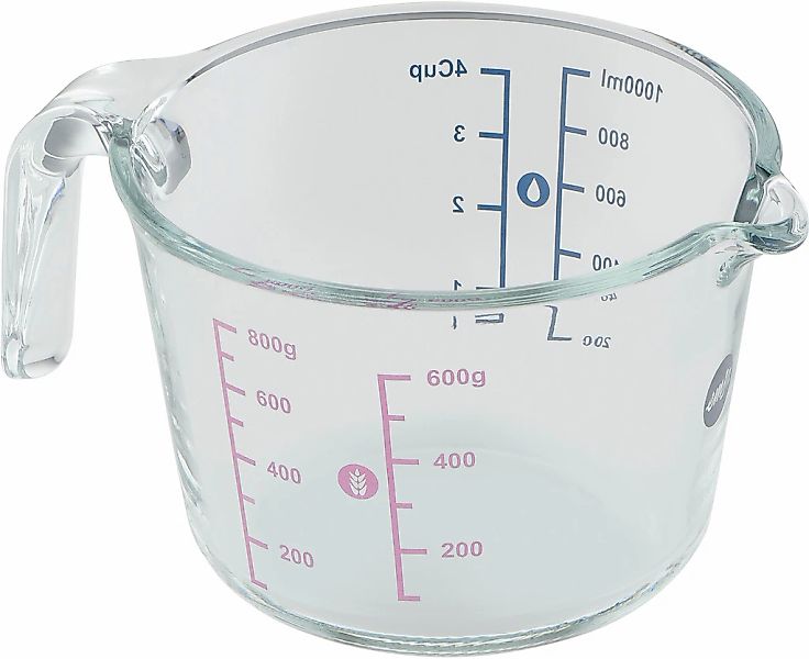 Emsa "Prep&Bake" Glas 1 tlg. doppelte Skalierung f. feste & flüssige Zutate günstig online kaufen