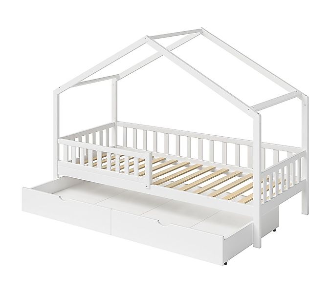 Bellabino Hausbett Vils 90x200 cm mit Rausfallschutz & Lattenrost (inkl. Sc günstig online kaufen