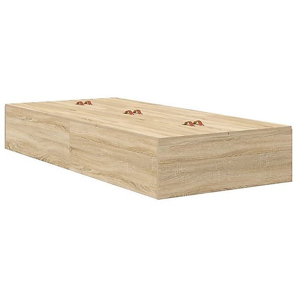vidaXL Bett Bettgestell mit Stauraum Sonoma Eiche 90x190 cm (1-tlg) günstig online kaufen