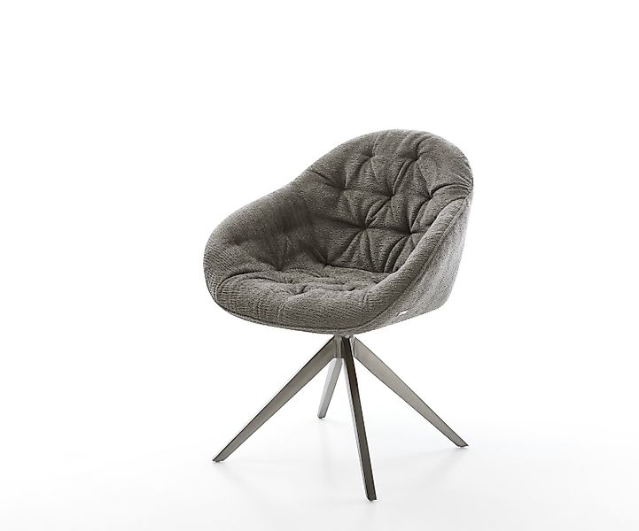 Drehstuhl Gaio-Flex Bouclé Soft Schlamm Kreuzgestell breit Graphit 360° dre günstig online kaufen