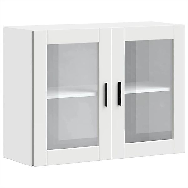 vidaXL Küchen-Hängeschrank mit Glastür Porto Weiß 854087 günstig online kaufen