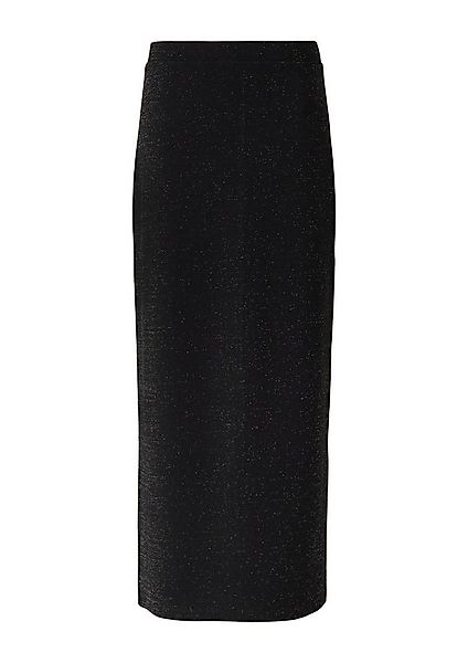 comma Maxirock Rock Schmaler Jersey-Rock mit Glitzergarn und Beinschlitz günstig online kaufen