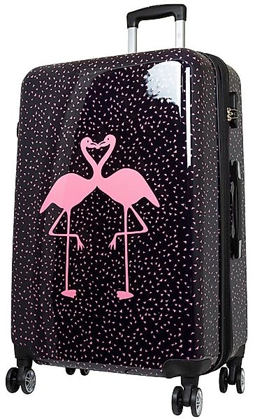 Trendyshop365 Hartschalen-Trolley Flamingo, bunter Koffer mit günstig online kaufen