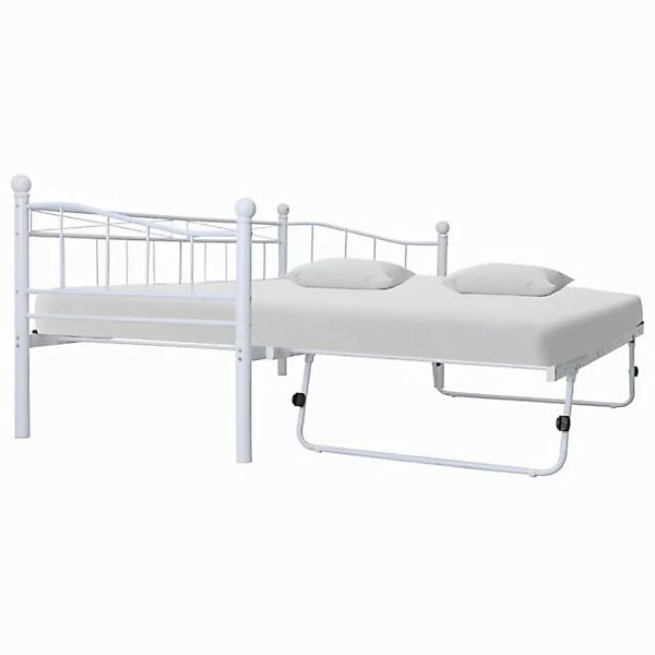 Bettgestell Weiß Stahl 180ã200/90ã200 Cm günstig online kaufen