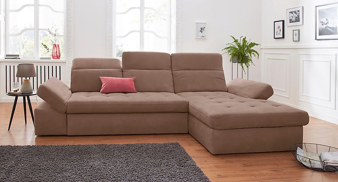 sit&more Ecksofa "Stardust L-Form", wahlweise mit Bettfunktion und Bettkast günstig online kaufen