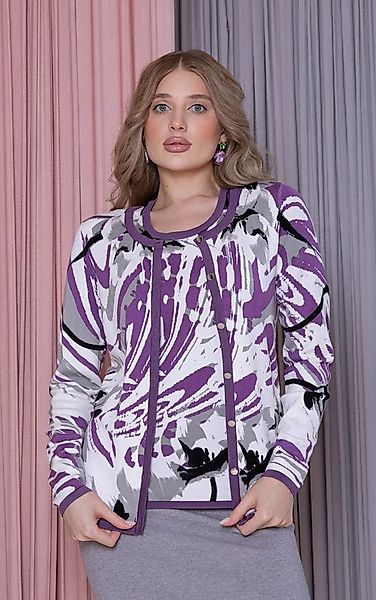 Passioni Strickjacke Twinset mit abstraktem Muster günstig online kaufen