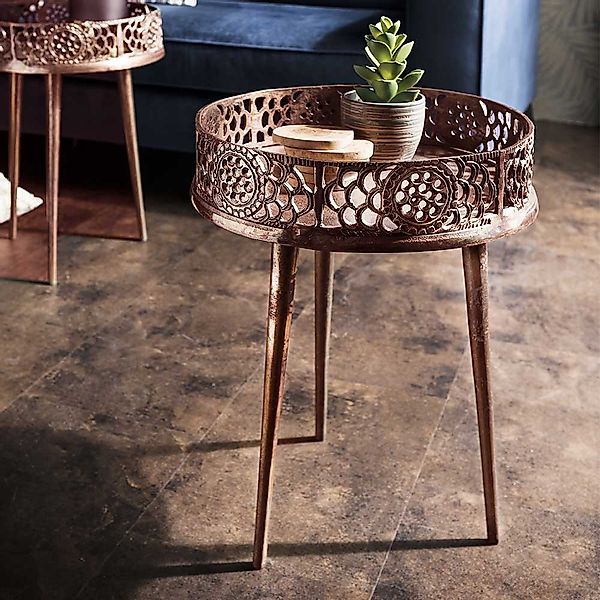 Beistelltisch in Kupferfarben Vintage Look günstig online kaufen