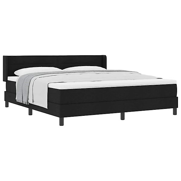 vidaXL Boxspringbett mit Matratze Schwarz 200 x 180 cm Polyester 3341057 günstig online kaufen