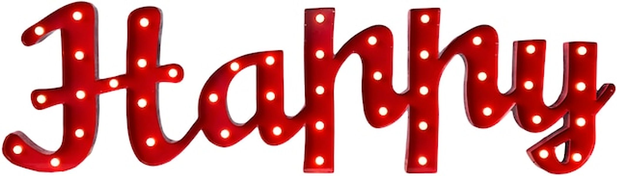MARQUEE LIGHTS LED Dekolicht »Happy«, 44 flammig, Leuchtmittel LED-Modul günstig online kaufen