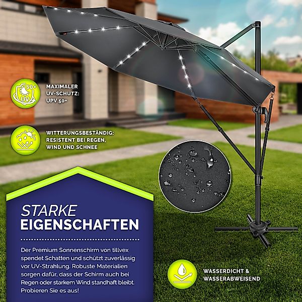 tillvex Sonnenschirm tillvex® Premium Alu Sonnenschirm günstig online kaufen