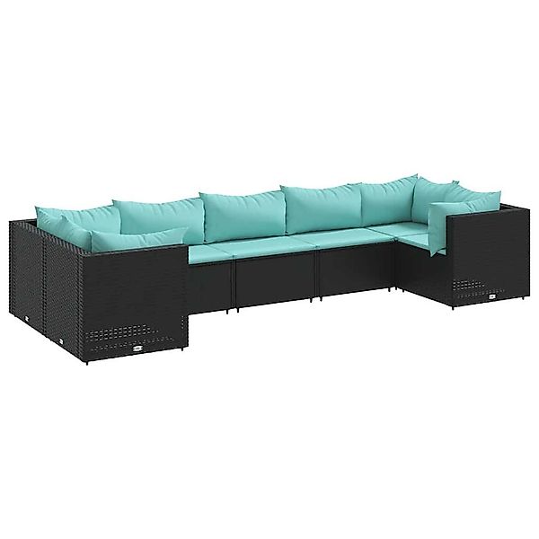 vidaXL Gartenlounge-Set 7-tlg. Garten-Lounge-Set mit Kissen günstig online kaufen