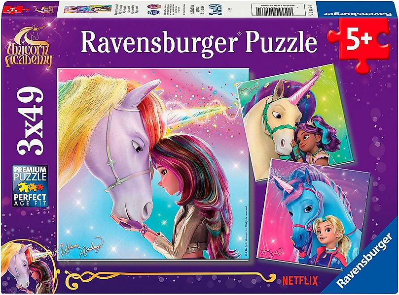 Ravensburger Puzzle Unicorn Academy, Magie und Freundschaft, 147 Puzzleteil günstig online kaufen