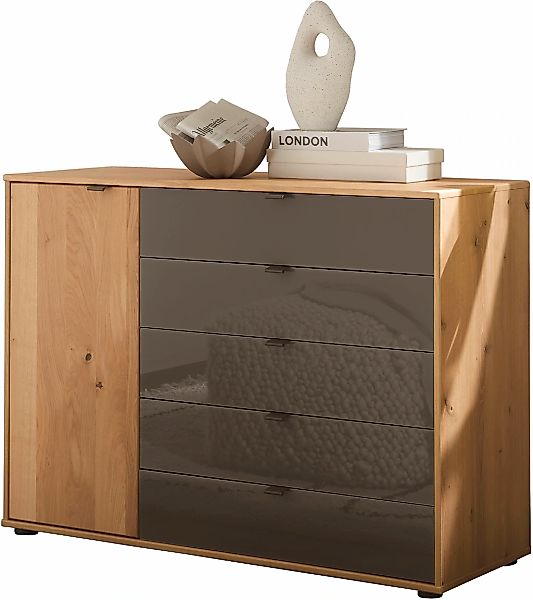 WIEMANN Kombikommode "Cardiff Sideboard, Wäscheschrank, teilmassiv Bianco-E günstig online kaufen