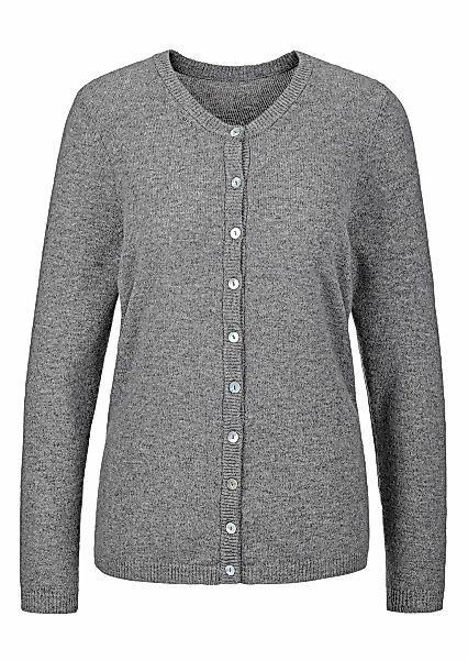 GOLDNER Strickjacke "Kurzgröße Kaschmirstrickjacke mit Rundhals" Ohne günstig online kaufen