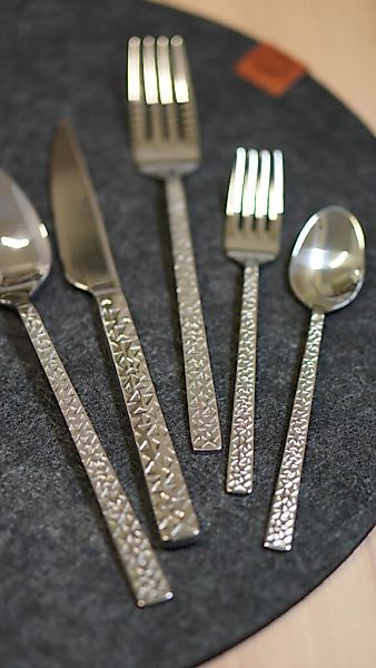 Mulex Besteck-Set "Besteck Siena, mit feiner Hammerschlag-Struktur" elegant günstig online kaufen