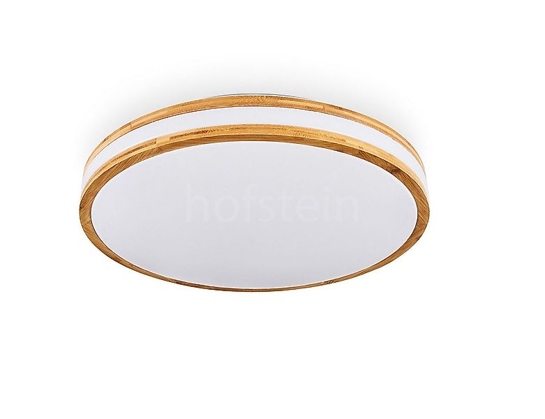 hofstein Deckenleuchte dimmbare Deckenlampe aus Metall/Bambus/Kunststoff in günstig online kaufen