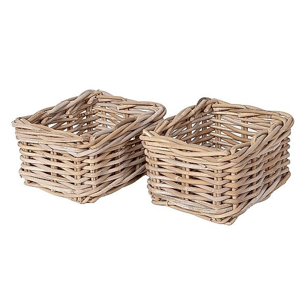 LebensWohnArt Dekokorb 2-tlg. Rattan Aufbewahrungskorb-Set VERONA-2 günstig online kaufen