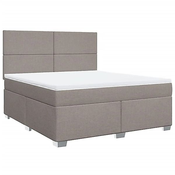 vidaXL Boxspringbett mit Matratze Taupe 180x200 cm Stoff 3290564 günstig online kaufen
