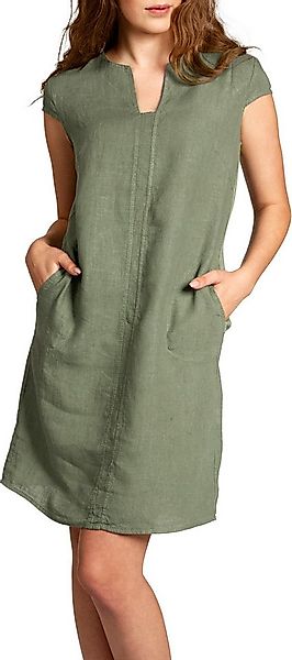 Caspar Sommerkleid Caspar SKL036 Damen Sommer Leinenkleid mit ausgefallenem günstig online kaufen