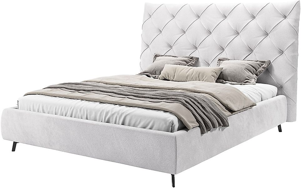 Leonique Polsterbett "Maxime, in 4 Breiten bis 200cm, auch in Leder" Kopfte günstig online kaufen