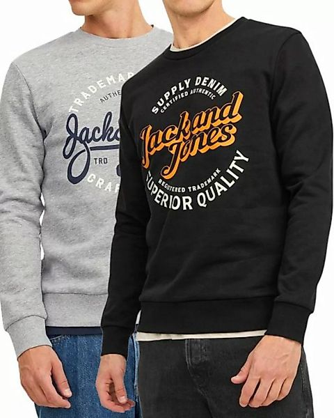 Jack & Jones Sweatshirt (2er-Pack) flauschiger Print Logo Pullover günstig online kaufen