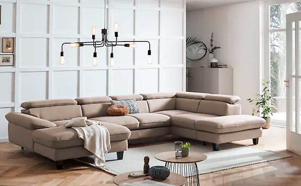 Home affaire Wohnlandschaft »Pilot U-Form« mit Kopfteilverstellung, wahlwei günstig online kaufen