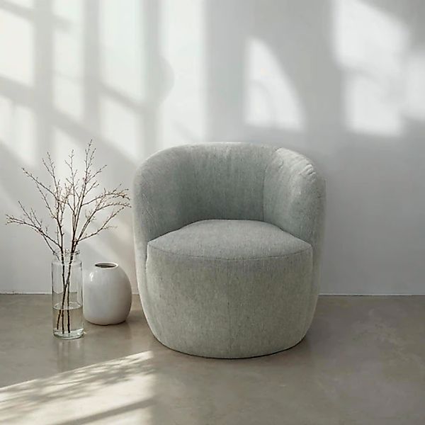 DOMO collection Sessel »Obidos moderner Loungesessel« Struktur weich, grau günstig online kaufen