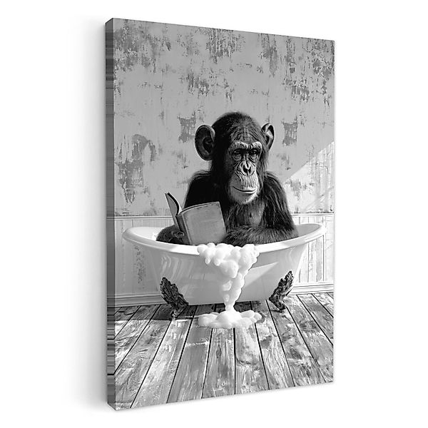 OneMillionCanvasses® Leinwandbild Vintage - Affe - günstig online kaufen