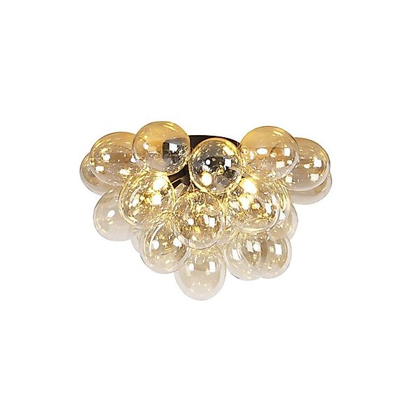 Qazqa Deckenleuchte Uvas, ohne Leuchtmittel, G9, Gold/Messing, Design, Glas günstig online kaufen