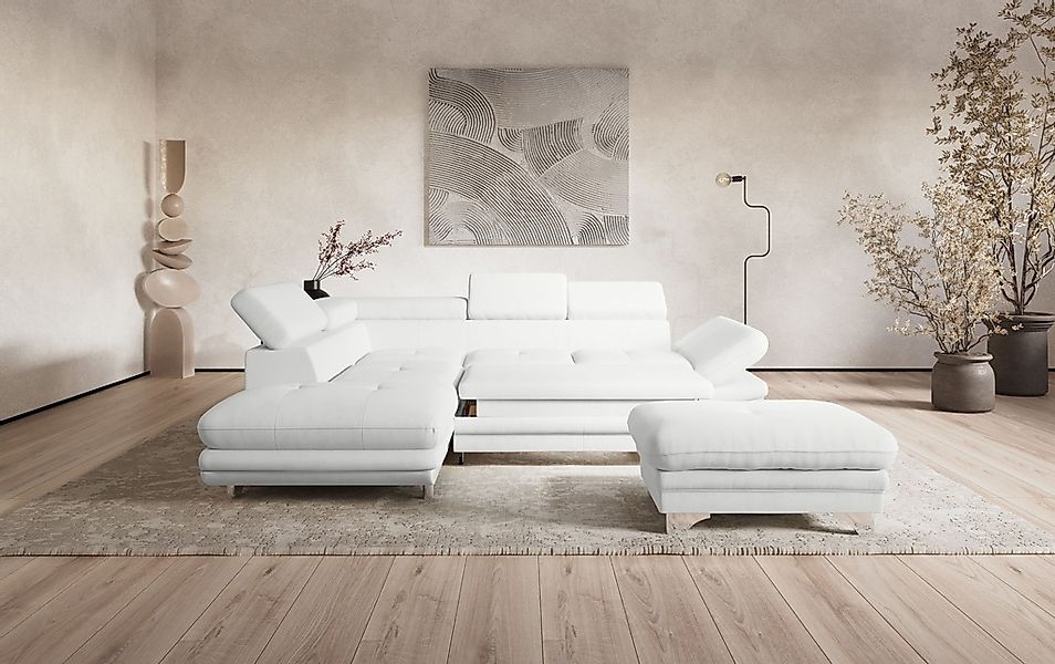 COTTA Ecksofa "Enterprise L-Form", mit Arm- & Kopfteilverstellung, wahlweis günstig online kaufen