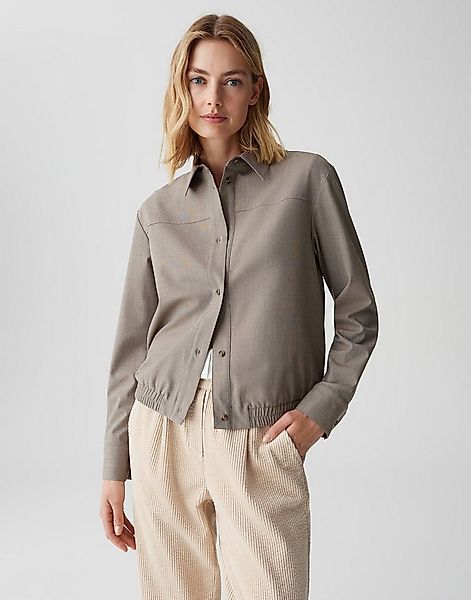 OPUS Langarmbluse FJORDIS mit Gummibund lockere Passform, glatter Griff, fo günstig online kaufen