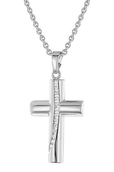 trendor Kette mit Anhänger Kreuz 925 Silber Rhodiniert günstig online kaufen