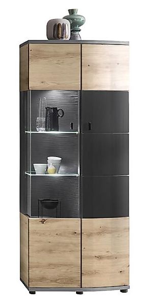 Vitrine DERA 032 Artisan Eiche/Anthrazit günstig online kaufen