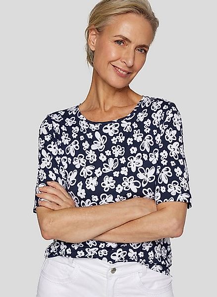 Rabe Rundhalsshirt mit floralem Muster günstig online kaufen