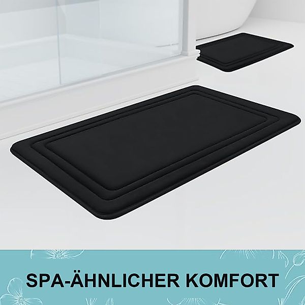 OKWISH Badematte Badezimmerteppich Badteppich Anti-Rutsch Teppich, günstig online kaufen