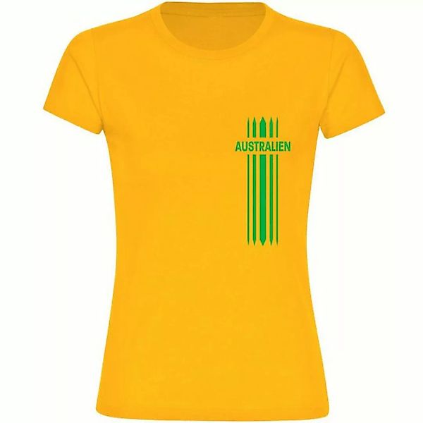 multifanshop T-Shirt Damen Australien - Streifen - Frauen günstig online kaufen