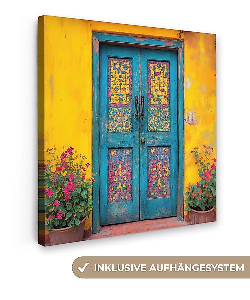 OneMillionCanvasses® Leinwandbild Türen - Farbenfroh - günstig online kaufen