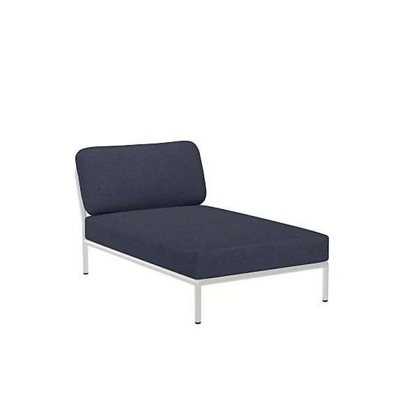 LEVEL Outdoor Chaiselong Lounge-Modul 4 Indigo Weiß günstig online kaufen