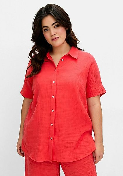 Sheego Klassische Bluse Hemdbluse Kurzarm günstig online kaufen