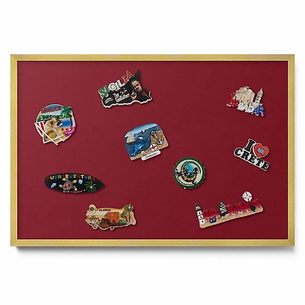 Tulup Magnettafel Magnetpinnwand Metall für Urlaubsmagnete Farbe Burgunderr günstig online kaufen